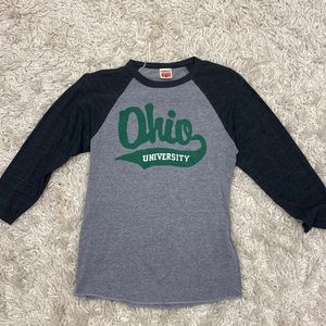 Ohio university 3/4 length sleeve shirt